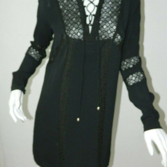 Anthropologie Current Air Black Boho Chic Tunic - Picture 9 of 11